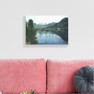 Grand lac, CO Peinture d'aquarelle sur toile