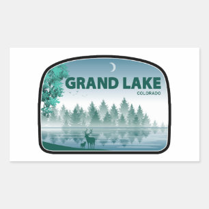 Grand Lake Colorado Deer Rechthoekige Sticker