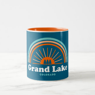 Grand Lake Colorado Rainbow Tweekleurige Koffiemok