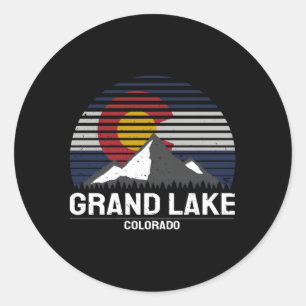 Grand Lake Colorado State Flag Grand Lake County Ronde Sticker