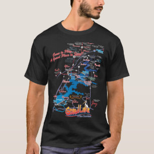 Grand Lake OK Map t-shirt
