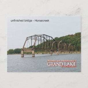 Grand Lake Oklahoma ansichtkaart onafgewerkte brug Briefkaart