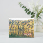 Grand Lake Oklahoma carte postale couleur automne (Debout devant)