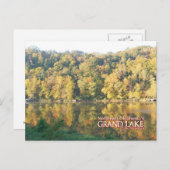 Grand Lake Oklahoma carte postale couleur automne (Devant / Derrière)