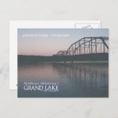 Grand Lake Oklahoma carte postale pont inachevé 2 (Devant / Derrière)