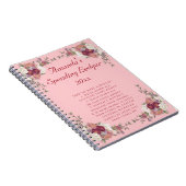 Grand livre budgétaire Rose Floral Carnet débutant (Côté Droit)