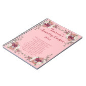 Grand livre budgétaire Rose Floral Carnet débutant (Côté gauche)