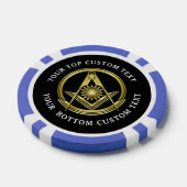 Grand Lodge Masonic Poker Chips | Paarse en gouden (Enkel)