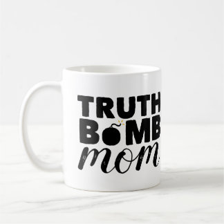 Grand logo de café de tasse de vérité de maman