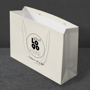 Grand Logo Personnalisé Ecru Livre d'Ivoire Sac d'