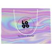 Grand Logo Personnalisé Iridescente Papier Sac d'a (Dos)