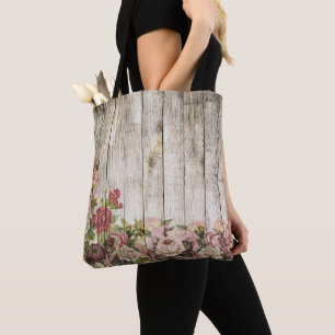 Grand magasin Sac fourre-tout d'épicerie Fleurs ro
