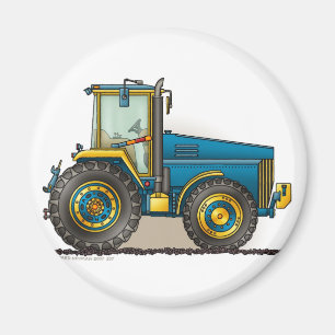 Grand magnet bleu de tracteur