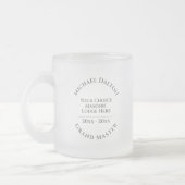 Grand Maître Masonic Frosted Glass Mug (Gauche)