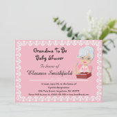 Grand-maman à être invitation de baby shower (Debout devant)
