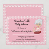 Grand-maman à être invitation de baby shower (Devant / Derrière)