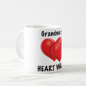 Grand-maman d'un guerrier de coeur - tasse (Devant gauche)