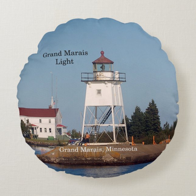 Grand Marais coussin rond clair (Devant)