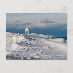 Grand Marais Harbour Light - Winter Briefkaart
