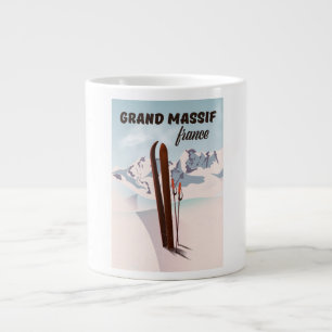 Grand Massif france ski poster art. Extra Grote Beker