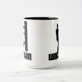 Grand Master - IP Man "Wing Chun" houten dummy Tweekleurige Koffiemok (Center)