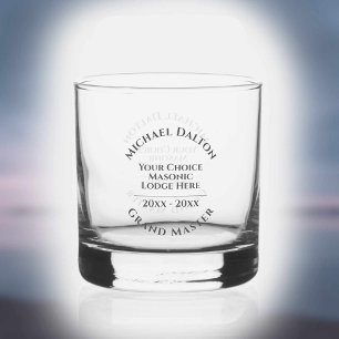 Grand Master Masonic Whisky Glas
