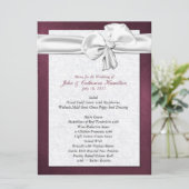 Grand menu blanc et marron de Tableau de mariage (Debout devant)