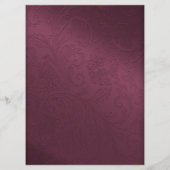 Grand menu blanc et marron de Tableau de mariage (Dos)