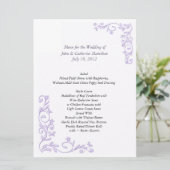 Grand menu de Tableau de mariage de blanc et de (Debout devant)