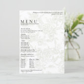 Grand Menu Floral de Mariage (Debout devant)
