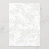Grand Menu Floral de Mariage (Dos)