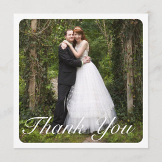 Grand Merci carré de mariage de photo dans le