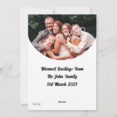 GRAND Merci Carte de voeux avec demi-cercle (Dos)