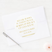 Grand Merci Gold Gatsby Stickers de mariage (Enveloppe)