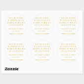 Grand Merci Gold Gatsby Stickers de mariage (Feuille)