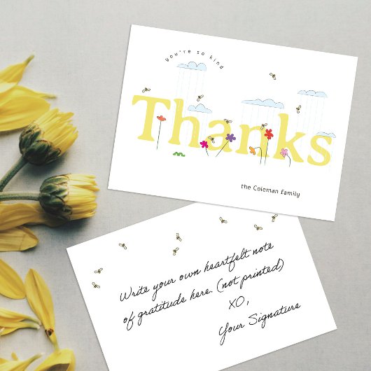 Grand Merci jaune Printemps Bee Scène