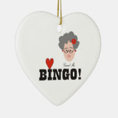 Grand-mère aime Bingo Ornement en céramique (Droite)