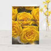 Grand-mère amoureuse, Bonne carte d'anniversaire (Fleur jaune)
