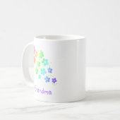 Grand-mère Arc-en-ciel Fleurs Mug (Devant gauche)