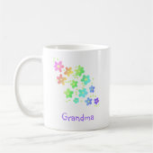 Grand-mère Arc-en-ciel Fleurs Mug (Gauche)