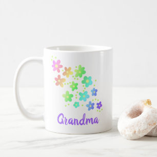Grand-mère Arc-en-ciel Fleurs Mug