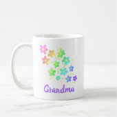 Grand-mère Arc-en-ciel Fleurs Mug (Gauche)