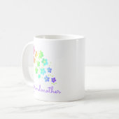Grand-mère Arc-en-ciel Fleurs Mug (Devant gauche)