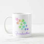 Grand-mère Arc-en-ciel Fleurs Mug (Gauche)