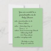 Grand-mère Baby shower Invitation (Dos)