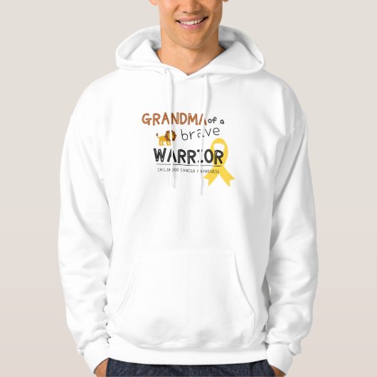 grand-mère brave guerrier cancer sweat - shirt à c (Devant)