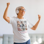 Grand-mère Cadeau | T-shirt photo Love You Nan<br><div class="desc">Célébrez l'amour intemporel d'une grand-mère d'une manière unique avec notre T-shirt photo grand-mère personnalisée. Conçu de façon unique, il dispose d'un modèle de collage personnalisable de neuf images pour vous permettre de vous imprégner de vos souvenirs les plus chers. De plus, elle est incarnée par un message "Aimez-vous grand-mère" qui...</div>