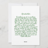 Grand-mère - Carte de voeux Angel (Dos)