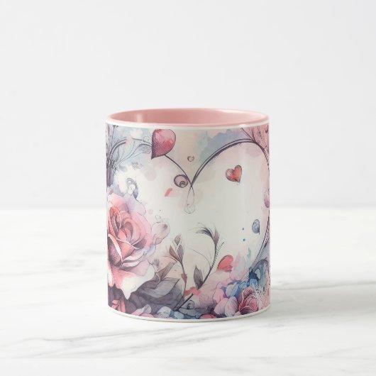 Grand-mère Coeurs Aimer Mug (Centre)