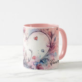 Grand-mère Coeurs Aimer Mug (Devant droit)